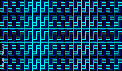 blue squares and rectangles background. Illustration with letter initials f  lined up and neatly arranged. Textures to complement your business or design needs