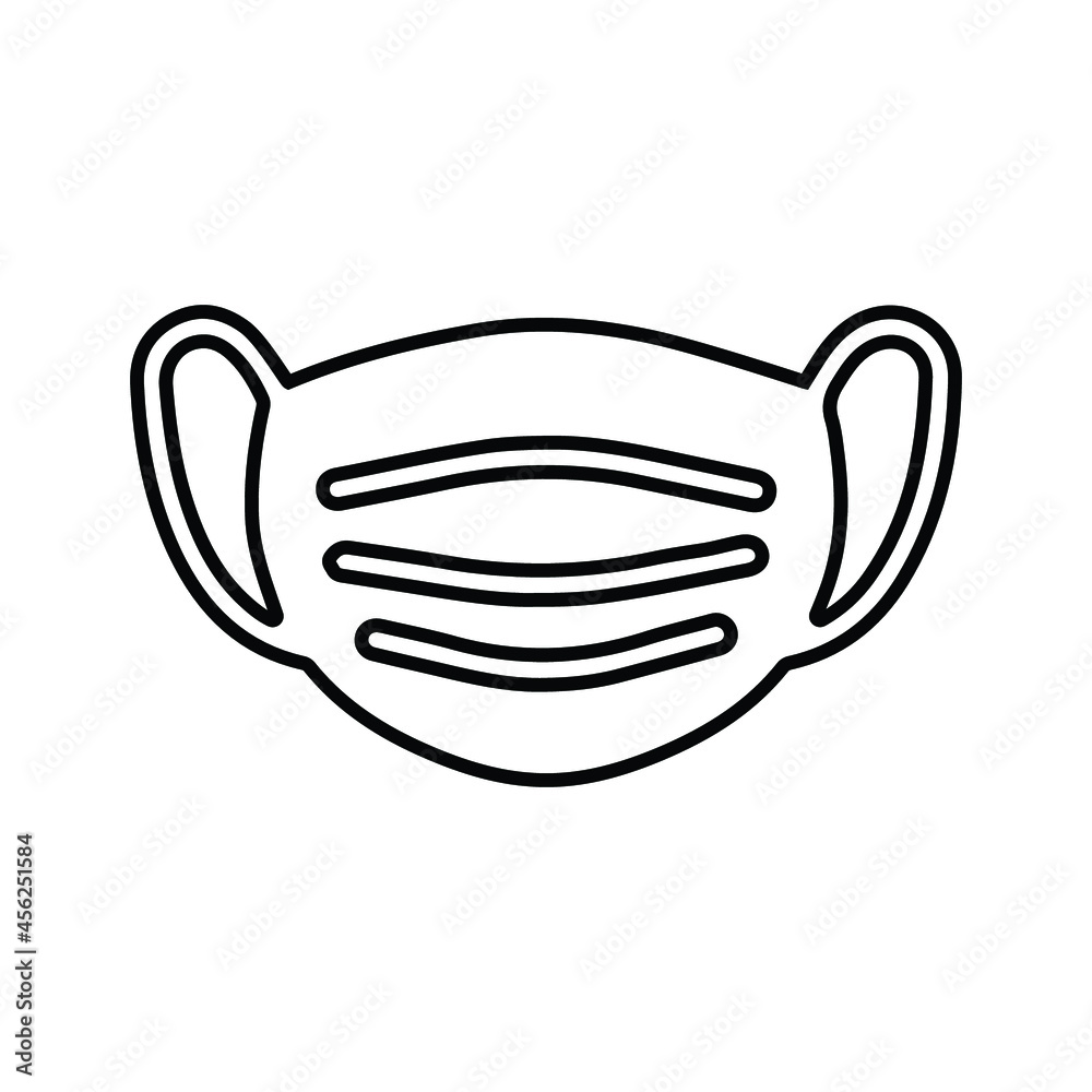 Coronavirus, surgical mask line icon. Outline vector. Coronavirus, surgical mask line icon. Outline vector.