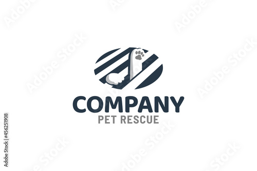 pet rescue logo for any business especially for pet lover, pet rescue, charity, veterinary, shop, stc.