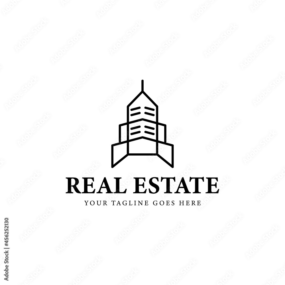 Minimalism real estate logo design template