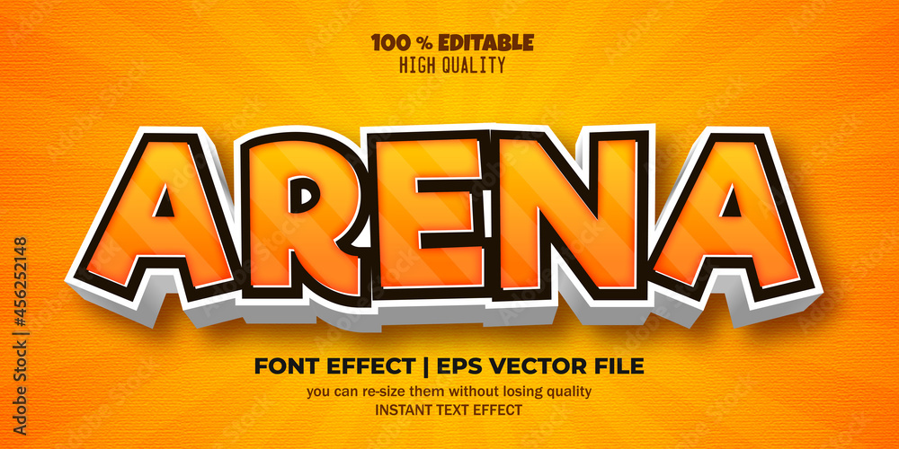 arena text effect  editable text style
