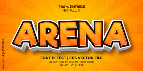 arena text effect  editable text style