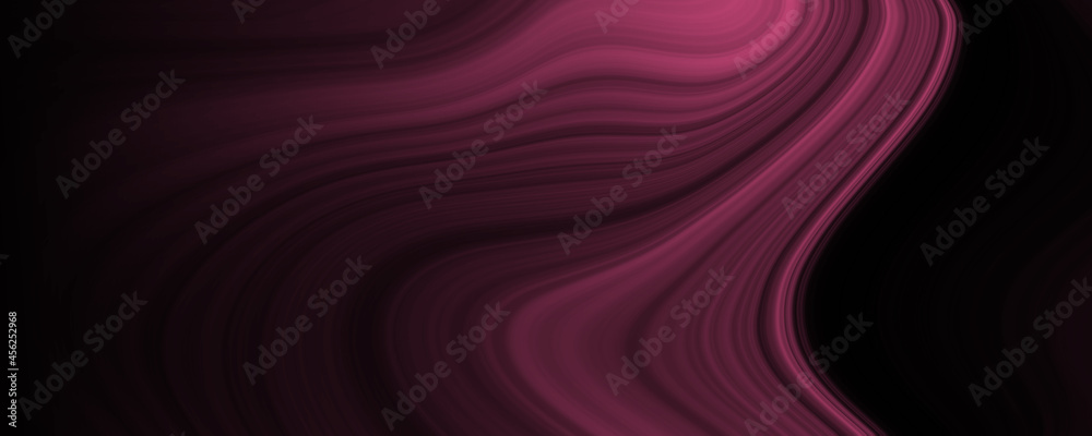 Fototapeta premium Colorful liquid wave background. Abstract fluid ink texture. Pastel pink and black shades 