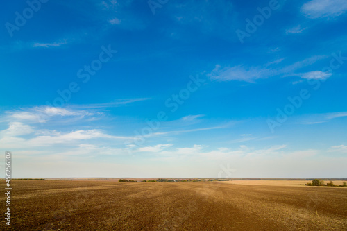  field with clouds