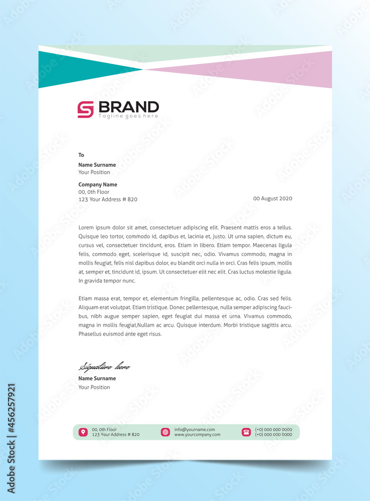 Business style creative Professional modern Letterhead Template elegant design for project Minimalist in standard sizes Business style creative Professional modern Letterhead Template elegant design for project Minimalist in standard sizes