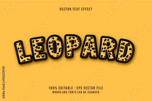Leopard text, editable font effect