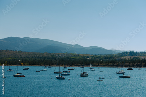 Many boats on Lake Dillion