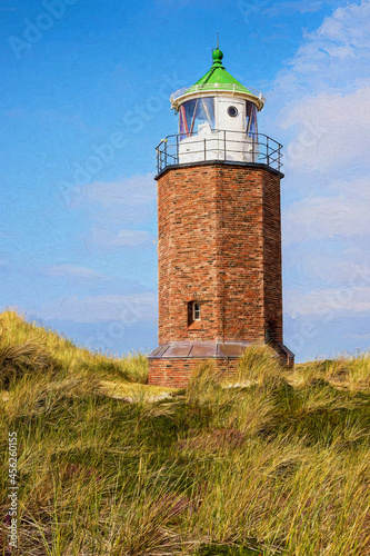 Quermarkenfeuer at Kampen - Sylt, Germany. Digital Painting © Marius Faust