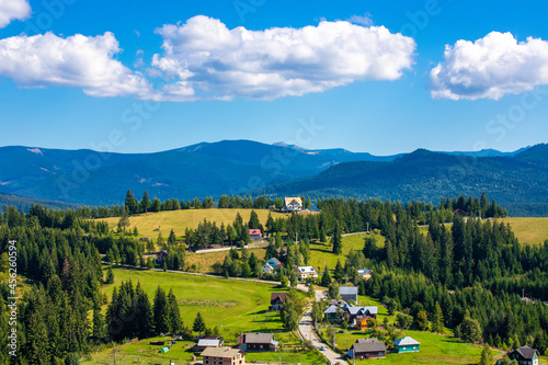 Landscape from the Tihuta pass - Romania photo
