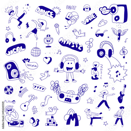 music doodle set ,sign and symbol