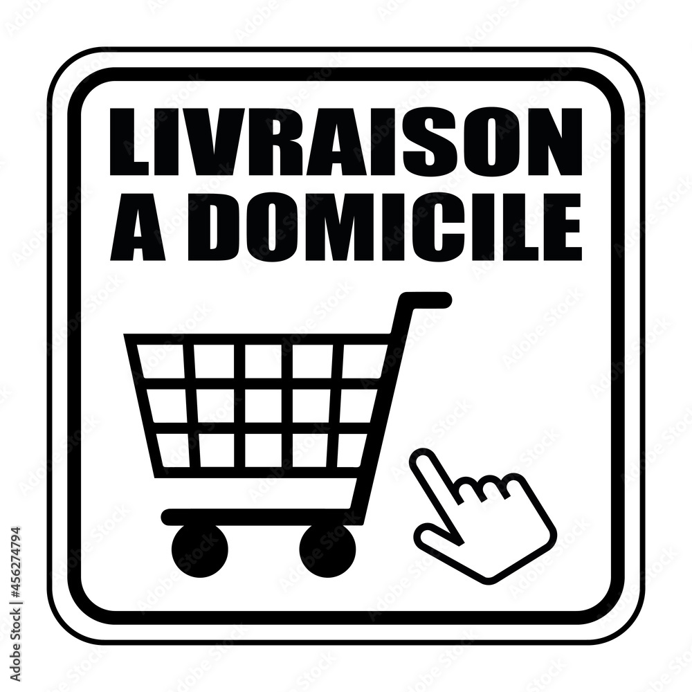Logo livraison à domicile. Logo livraison à domicile.