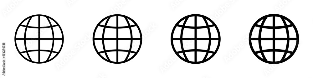 Conjunto de icono de red. Internet. Concepto de mundo y conectividad. Ilustración vectorial, estilo línea negro Conjunto de icono de red. Internet. Concepto de mundo y conectividad. Ilustración vectorial, estilo línea negro