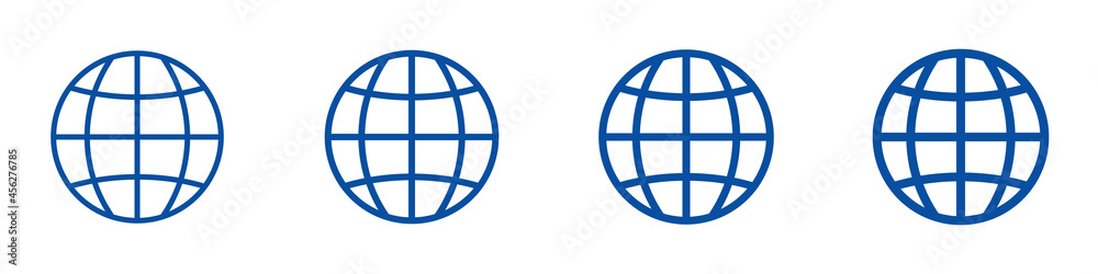 Conjunto de icono de red. Internet. Concepto de mundo y conectividad. Ilustración vectorial, estilo línea azul Conjunto de icono de red. Internet. Concepto de mundo y conectividad. Ilustración vectorial, estilo línea azul