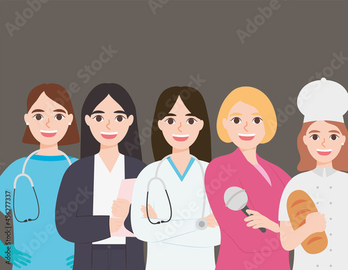 women professions illustration