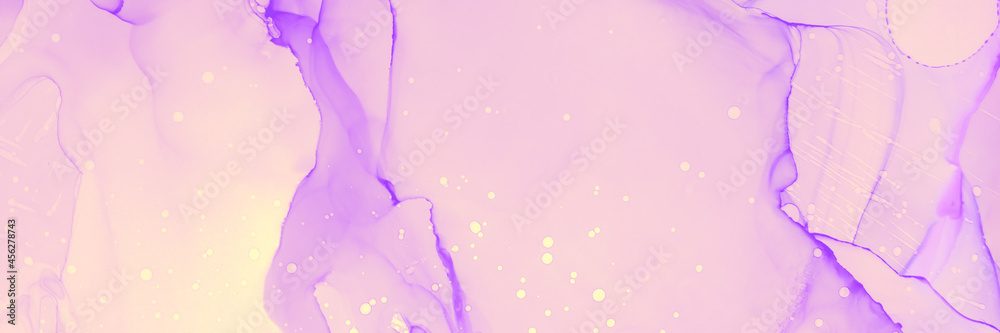 Fototapeta premium Romantic Alcohol Ink. Contemporary Template.