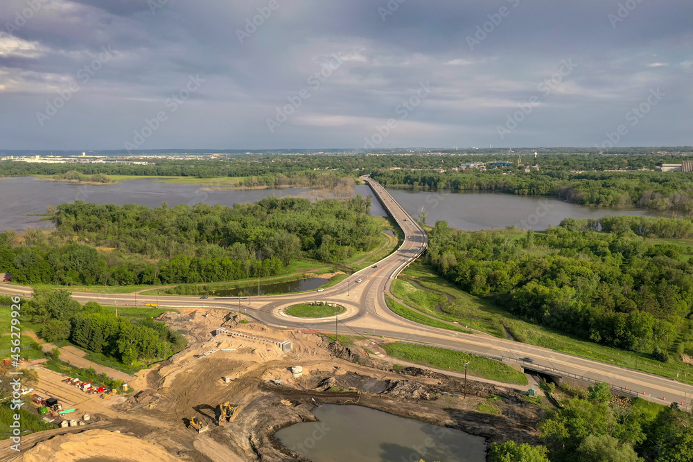 Road Construction and Minnesota River Bridge