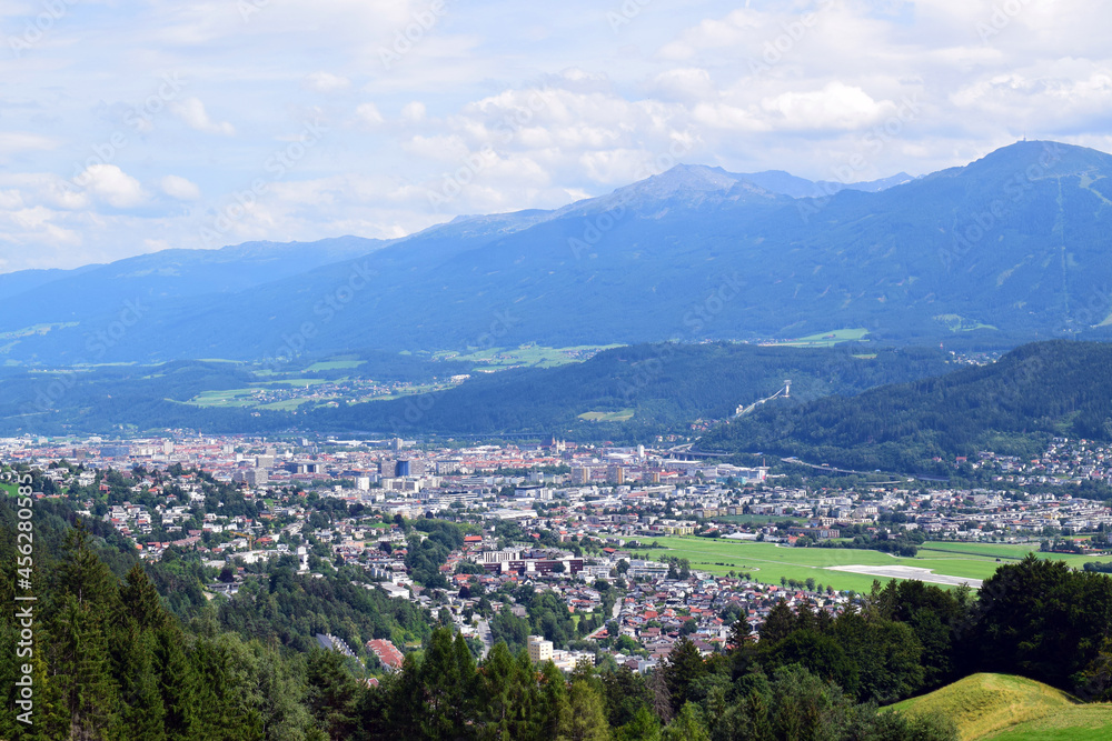 View on Innsbruck from a nearby mountain