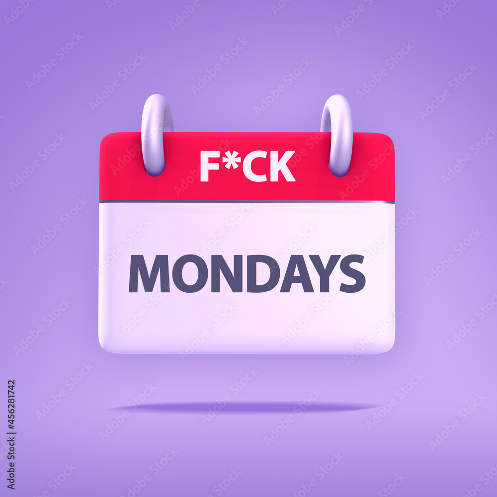 3D Calendar Wallpaper - Hate Mondays