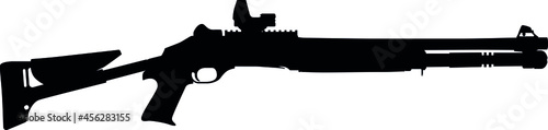 90-M4 M1014 Tactical - Shotguns pump action shotgun, pumpgun. Detailed realistic silhouette