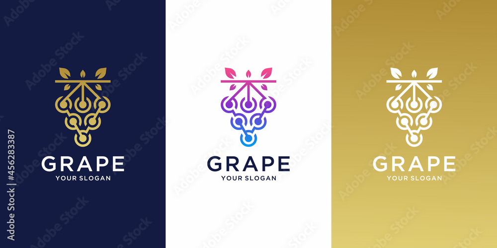 Luxury grape logo inspiration