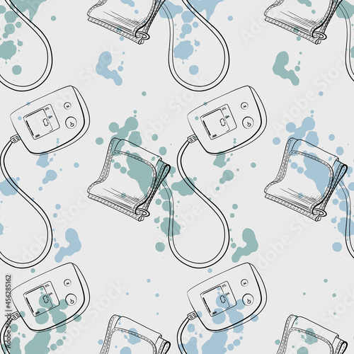 Blood pressure meter. Vector drawing. A medical device. Vector illustration