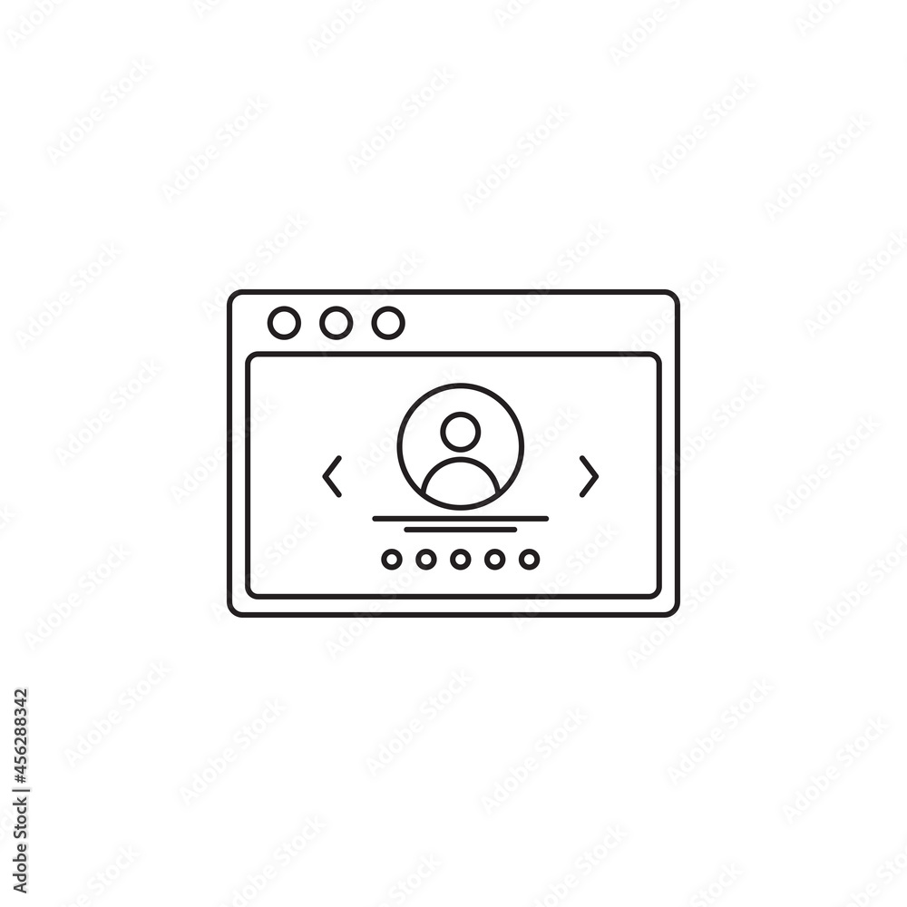 profile and slider wireframe icon outline profile and slider wireframe icon outline