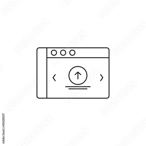 Free Download upload arrow wireframe icon vector outline - GFXLoad