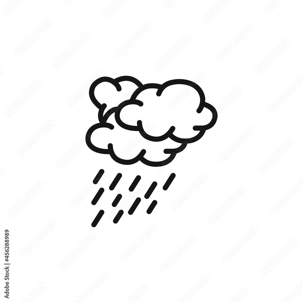 bad weather cloud with rain icon outline bad weather cloud with rain icon outline