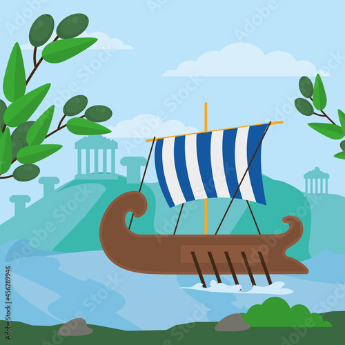 greek galley scene