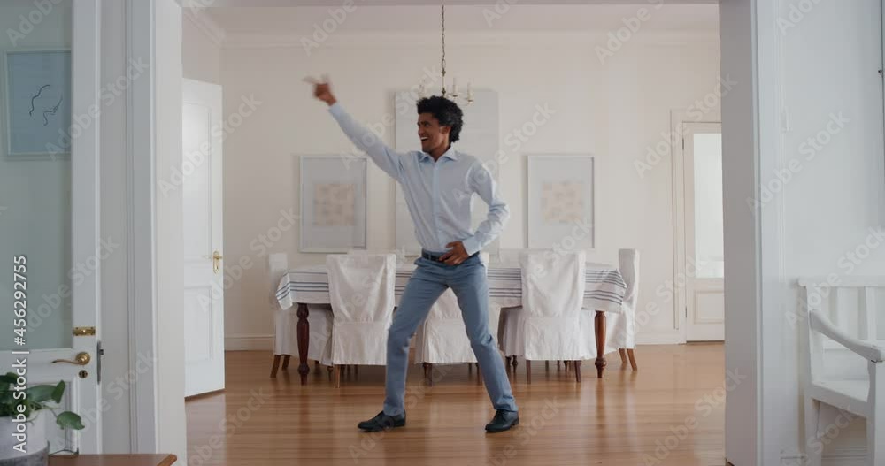 funny man dancing at home celebrating success with weird victory dance moves having fun feeling successful 4k funny man dancing at home celebrating success with weird victory dance moves having fun feeling successful 4k