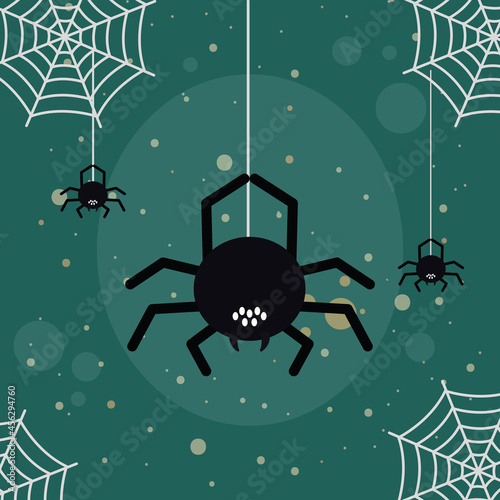halloween spiders hanging