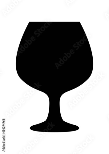 Wine glass icon. (Wine glass vector silhouette) 