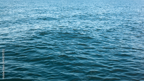 Blue waves on sea water surface