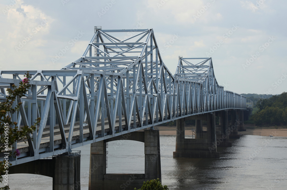 Automobile bridge over Mississippi River at Vicksburg Automobile bridge over Mississippi River at Vicksburg