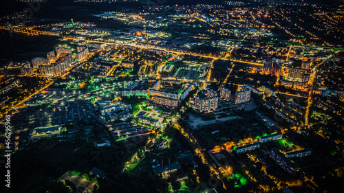 photos of the city of Solnechnogorsk at night