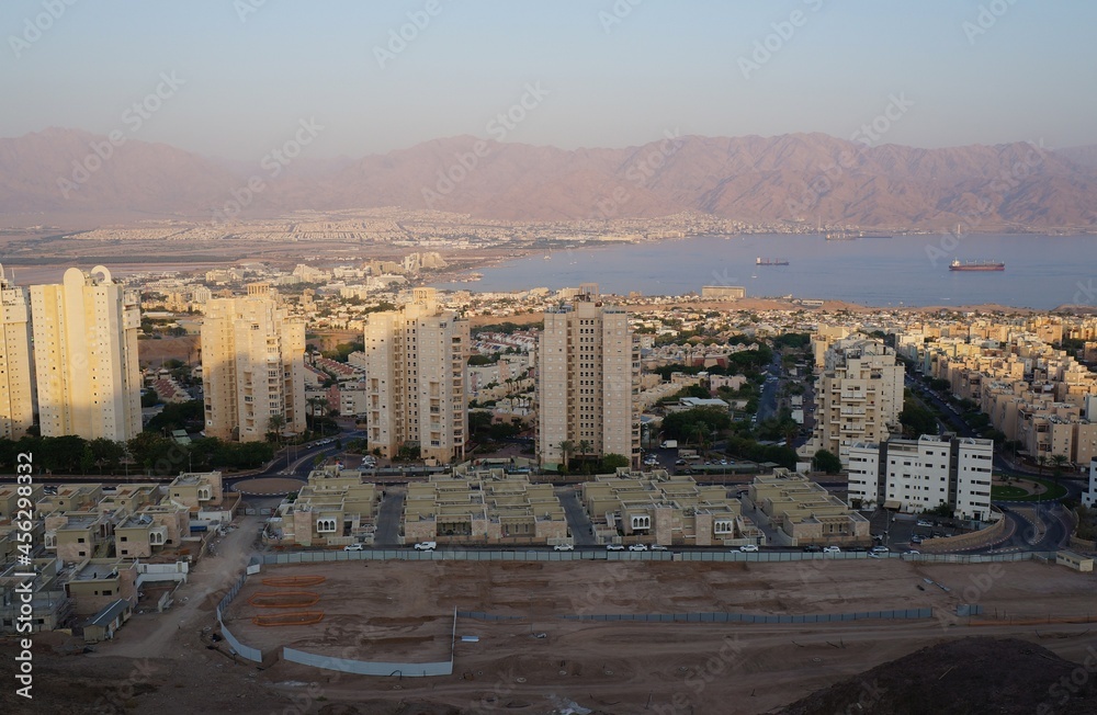 View onto Eilat city from above