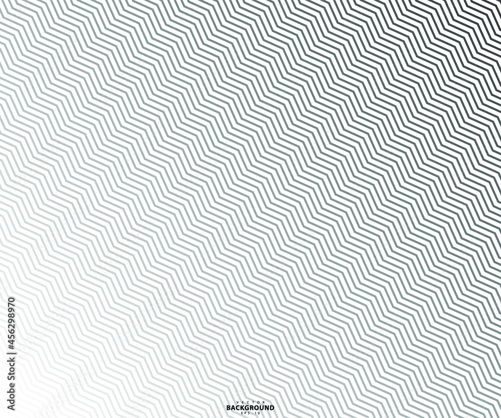 Wave line and wavy zigzag pattern lines. Abstract wave geometric texture halftone. Chevrons wallpaper. Digital paper for page fills, web designing, textile print. Vector art.