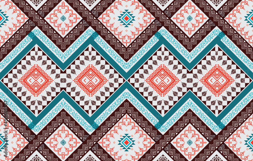 Geometric Indian ethnic pattern. Aztec fabric carpet mandala ornament boho chevron textile decoration wallpaper. Tribal traditional embroidery oriental vector illustrations background. Geometric Indian ethnic pattern. Aztec fabric carpet mandala ornament boho chevron textile decoration wallpaper. Tribal traditional embroidery oriental vector illustrations background.