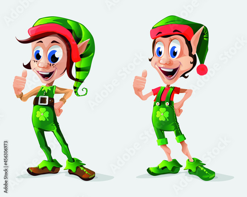 Elf Character Funny and Cute Illustration photo