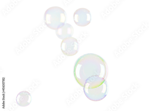 Soap bubbles isolated on white