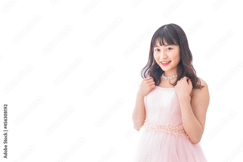ドレスを着た若い花嫁 ドレスを着た若い花嫁