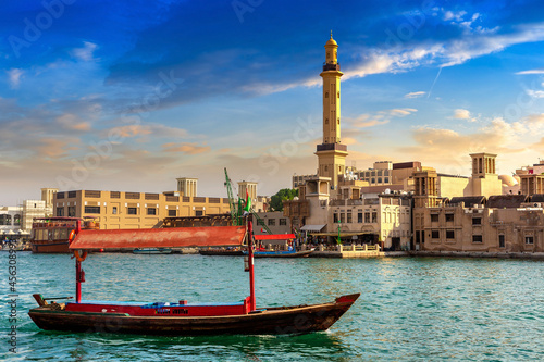 Abra wooden boat in Dubai