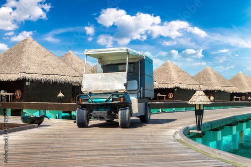 Golf cart at Maldives island