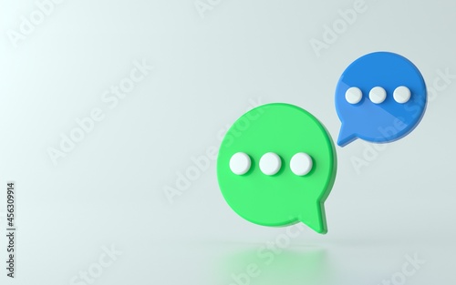 3d chat icon illustration