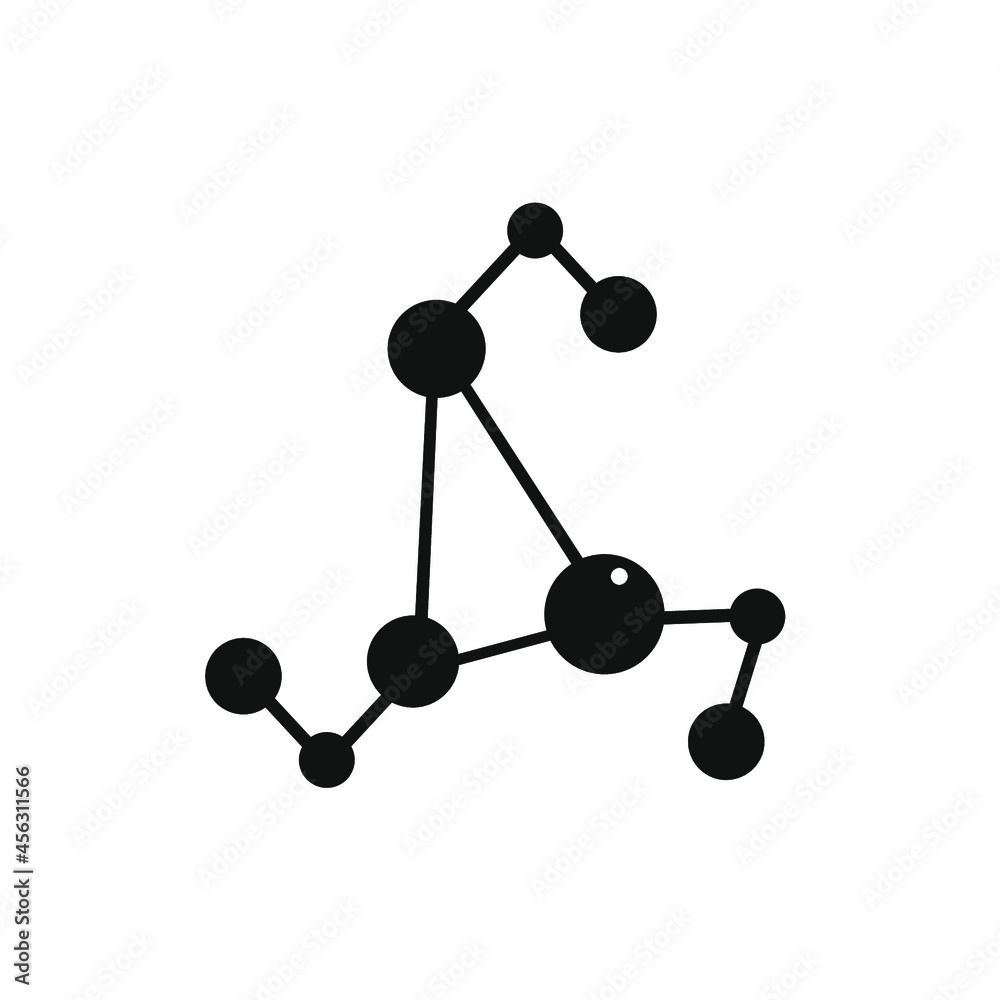 several circles connected triangular shape lines