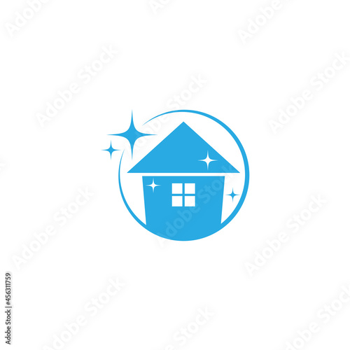 Home cleaning icon design template illustration isolated