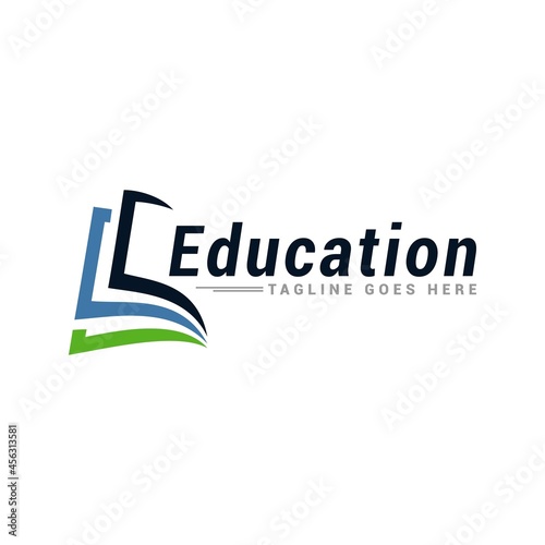 Educational logo simple icon template. Simple logo education by depicting intelligence and insight.