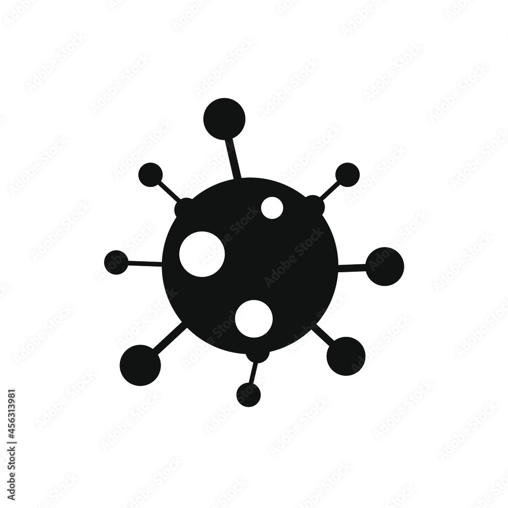 small circles linked by a line to a large circle with a hole small circles linked by a line to a large circle with a hole