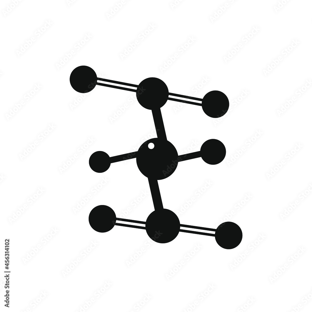 three molecules are stacked and linked by lines three molecules are stacked and linked by lines