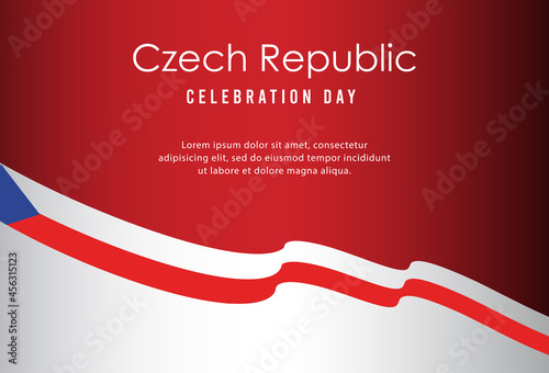 Happy independence day of Czech Republic. template, background. Vector illustration